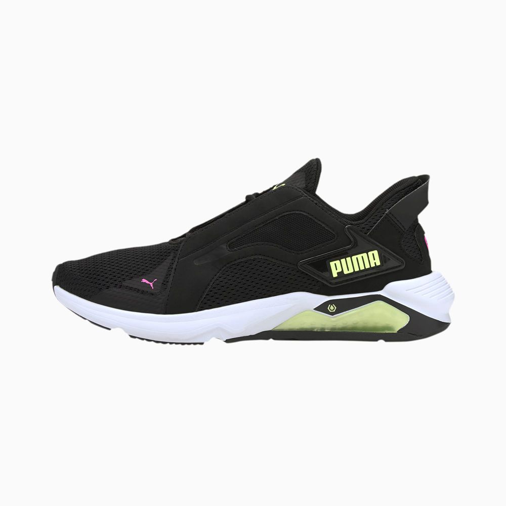 Puma LQDCELL Method Női Edzőcipő - Fekete/Sárga/Rózsaszín ( Hungary - FDKGN5178 )